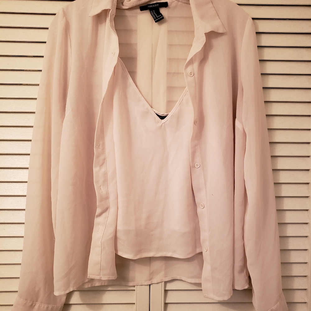 Women's 2 Piece button down shirt